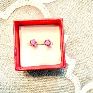 Pink Diamond Moissanite Earrings